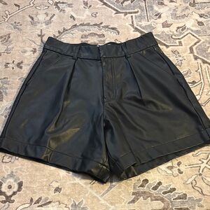 Abercrombie and fitch Black faux Leather Shorts size small